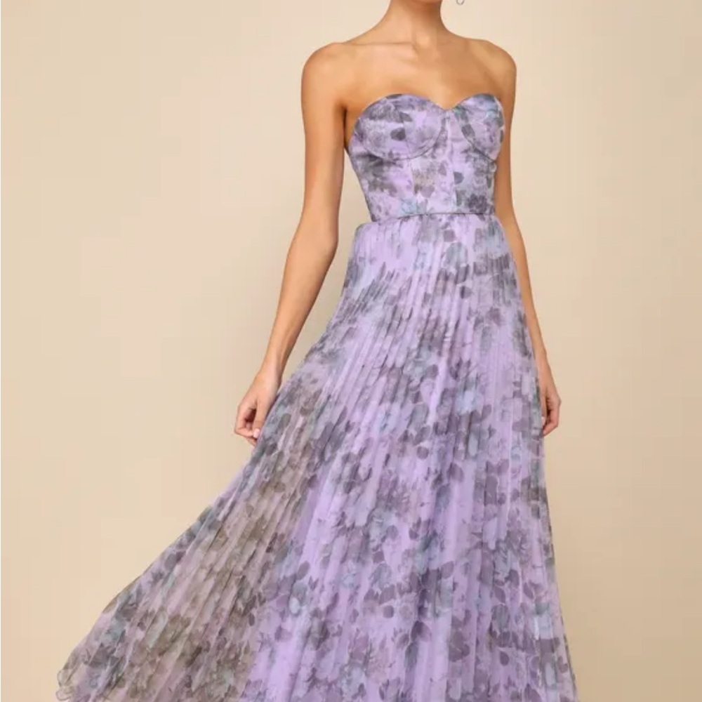 Lavender Strapless Dress